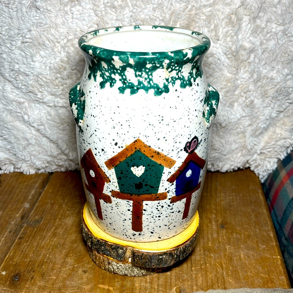 Home & Garden Party Birdhouse Collection Utensil Holder ~ Retired Pattern “Rare”